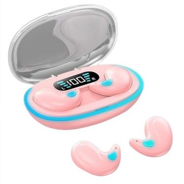 Imagem de TWS Fones de ouvido Bluetooth à prova d'água com microfone embutido para chamadas em HD para trabalho e escritório Fones de ouvido estéreo ocultos sem fio X55 para dormir-Orange