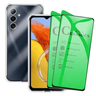Imagem de Kit Capa Anti Impacto e 2 Película De Cerâmica 9D Para Samsung Galaxy M14