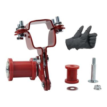 Imagem de ABCERRSI Rolo de guia tensor de corrente de motocicleta compatível com ATV Quad Dirt Pit Bike 4 Wheeler Go Kart Vermelho