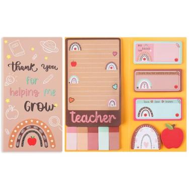 Imagem de Ideias de presente de agradecimento ao professor, material escolar para professores, presentes personalizados para professores, notas adesivas pequenas, blocos de notas autoadesivos, presente abaixo