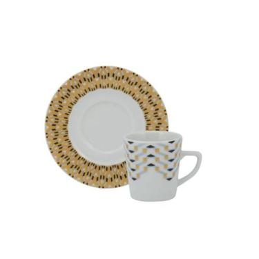 Imagem de Xícara Café com Pires 70ml Porcelana Schmidt - Dec. Íris 2379, 2379, 8