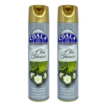 Imagem de Kit 2 Odorizante De Ambiente Spray Coala Chá Branco 400ml