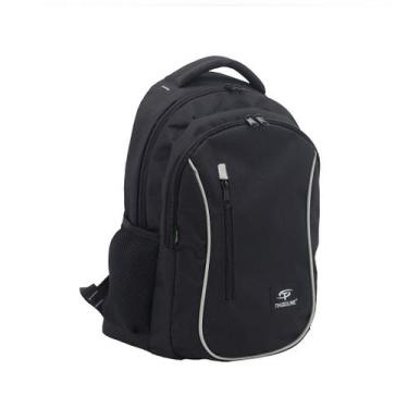 Imagem de Mochila básica em poliéster - m-086 - preto/prata - no-brand, Preto, P