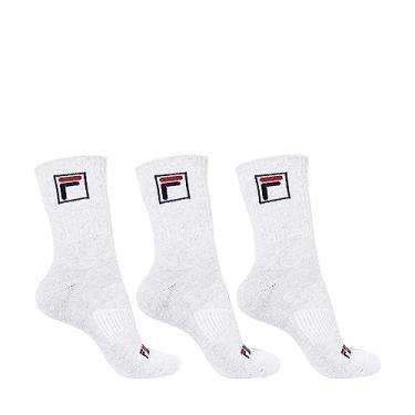 Imagem de Meia Tripack Unisex Fila Cano Alto FBox Br, Branco, 34-38