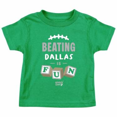 Imagem de Beating Dallas is Fun Baby Apparel for Philadelphia Football Fans (NB-7T) (Camiseta infantil verde Kelly, 3T)