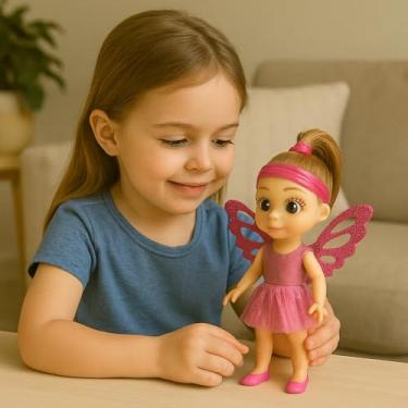 Imagem de Boneca 3 em 1 Shiny Angels Sereia Fada Bailarina Brinquedo Infantil Meninas Presente Criativo Faz De Conta