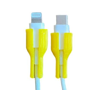 Imagem de Protetor De Cabo Usb-C Para Lightning Iphone 11 12 Amarelo - Sem Marca