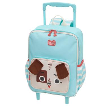 Imagem de Mochila Escolar Infantil Bolsa c Rodinhas Menino Cachorro