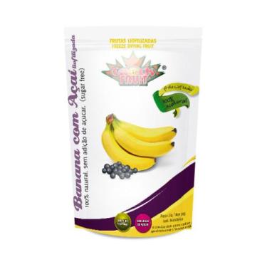 Imagem de Banana Com Açaí Liofilizada Crock Fruit 30g