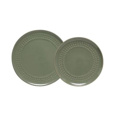 Imagem de Jogo Copa E Cia 8 Peças Tramato Em Cerâmica Sálvia