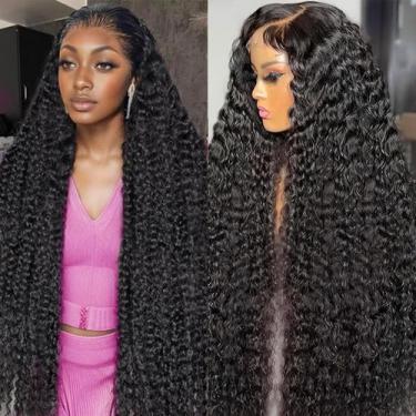 Imagem de Perucas Nsvnsv Deep Wave Lace Front 100% cabelo humano 30 cm