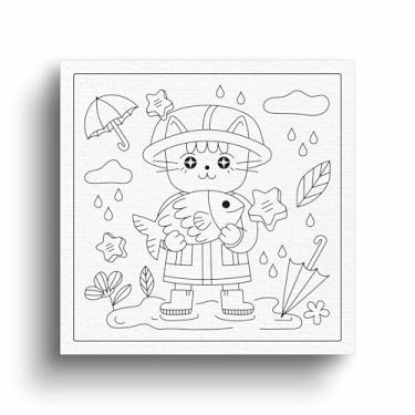 Imagem de Tela Para Pintar Canvas Infantil Desenho 30x30cm (Opção 5)