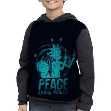 Imagem de Moletom Infantil Rick And Morty Paz Entre Mundos Fuck You - smoke, Pre
