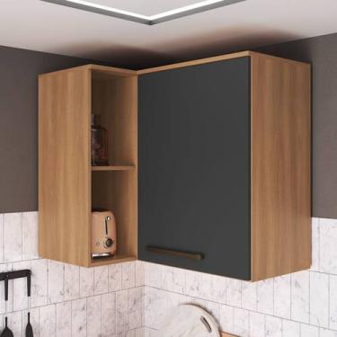 Imagem de Armário Aéreo de Canto com Prateleira Interna Isabelle - Delmarco Móve