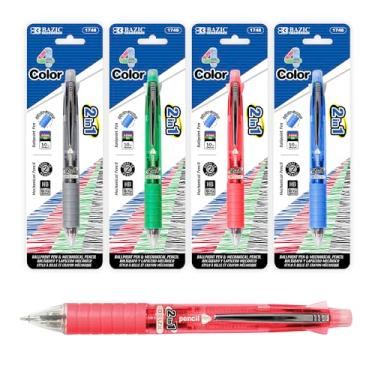 Imagem de Lapiseira Bazic 2 em 1 e caneta de 4 cores com aderência