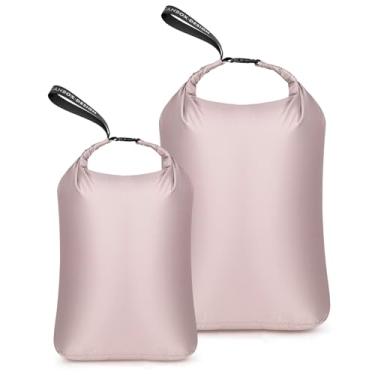 Imagem de CANBOX Saco de lavanderia de viagem, 2 pacotes de sacos de lavanderia de nylon, bolsa seca molhada para natação ioga maiô treino, roupas sujas organizador de armazenamento