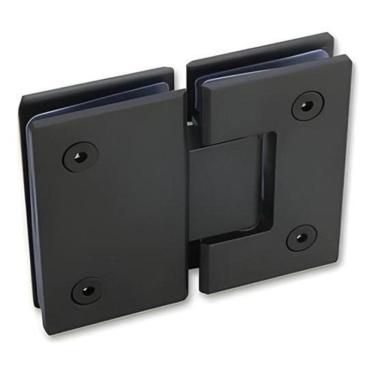 Imagem de Dobradiça 1010 Preta Inox 180 Porta Box Vidro Gv48 Escovado