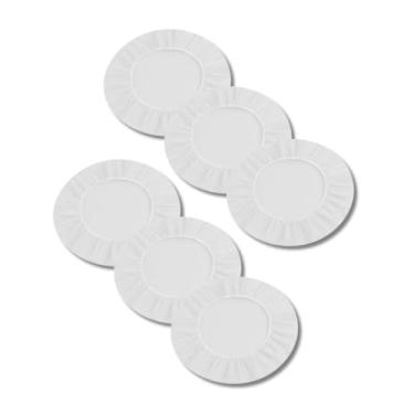 Imagem de Kit 6 Capa para Sousplat Basic, Tecido Oxford, Verde, Branco, Palha Preto, Vermelho, 35cm Diâmetro, Decoração Mesa de Jantar (Branco)