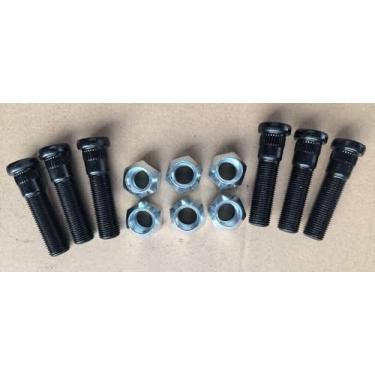 Imagem de WANTONE RACING 6 peças 9/40.6 cm-45.7 x 5.9 cm. Comprimento UHL 1,6 cm. Parafusos de roda de pressão Knurl com porcas de substituição para eixo de reboque de 5.200 a 3.2 kg. Cubo do reboque do eixo do