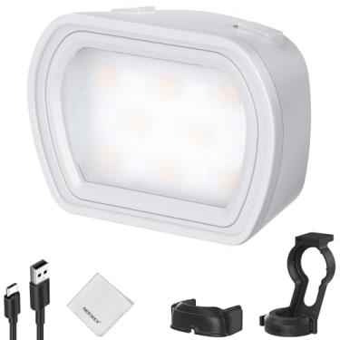 Imagem de NEEWER Luz auxiliar magnética básica compatível com DJI OSMO Pocket 3 kit criador de câmera cardan, mini luz de preenchimento de LED recarregável com pano de limpeza para gravação de vídeo Vlog de