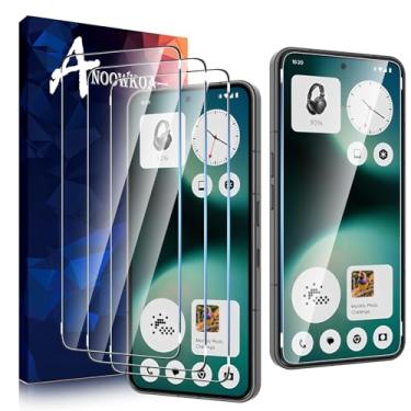 Imagem de Anoowkoa Pacote com 3 películas protetoras de tela para celular Nothing (3A) Lite/3A/3A Pro Película de vidro temperado. Antiquebra. Antiarranhões, sem bolhas, dureza 9H. Transparente, fácil
