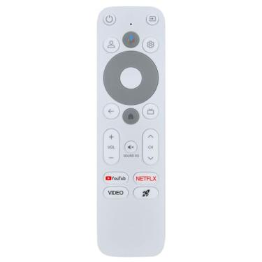 Imagem de RETROSUN Controle remoto de voz de substituição compatível com XGIMI Streaming Dongle para Homatics Stick HD Android TV R-C-OHS-C008, branco