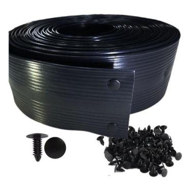 Imagem de Fechamento Portão Preto 50mX10cm + 50 Arrebite P/Acabamento - Wlplast