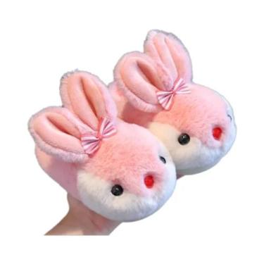 Imagem de Chinelos De Inverno Para Meninas Com Estampa De Coelho Em Algodão Aque