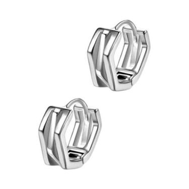 Imagem de Brincos De Argola Punk Masculinos E Femininos, Joias De Moda Geométric