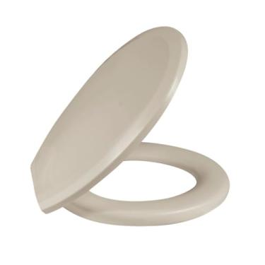 Imagem de Assento Sanitário Almofadado Universal Oval | Tampa de Vaso Sanitário Econômica | Assento Sanitário Confortável(CLASSIC BEGE)