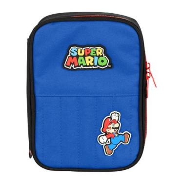 Imagem de Estojo Escolar Box Penal Super Mario Bros ET49914 - Luxcel, AZUL
