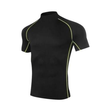 Imagem de Camiseta De Compressão Masculina De Secagem Rápida, Manga Curta, Para 
