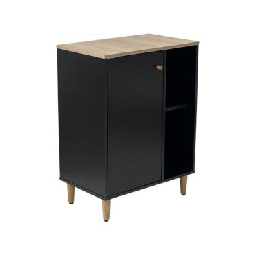 Imagem de Gabinete Armário Banheiro Ditália 1 Porta Bn-06 Preto