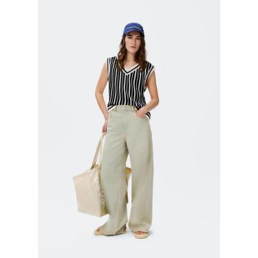 Imagem de Calça Jeans Hering Wide Leg Cintura Alta Feminina-Feminino