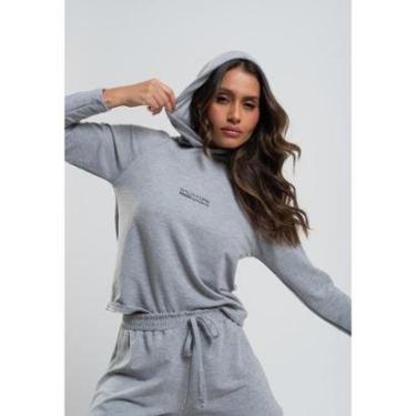 Imagem de Casaco Esportivo Com Capuz Moletinho Salvatore Fashion-Feminino