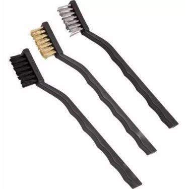 Imagem de Kit 3 Mini Escovas De Aço Limpeza Menor Preço - BJ