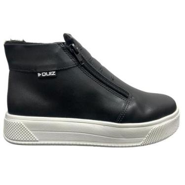 Imagem de Bota quiz cano curto ref:68-2350-03 feminino, Preto, 37