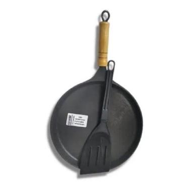 Imagem de Frigideira Chapa Tapioca Aluminio Fundido com Espatula nº22 - Shopmy