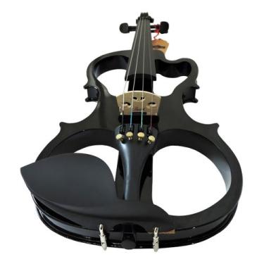 Imagem de Violino Elétrico Barth 4 4 Preto Completo Corpo Sólido, Case, Arco, Fo
