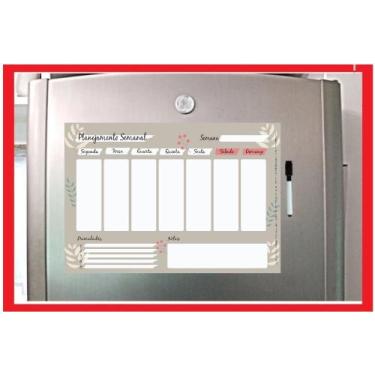 Imagem de Porta Recados Quadro De Tarefas Painel P/ Geladeira com caneta - nosi