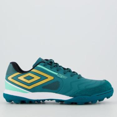 Imagem de Chuteira Umbro Pro 5 Bump Club Society Preta e Verde, 38