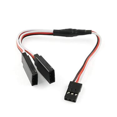 Imagem de E-outstanding Cabo de extensão Servo Plug 150 mm estilo Y 3 pinos servo cabo de extensão para avião RC JR Futaba Servo acessórios 1 macho para 2 fêmeas divisor de cabos