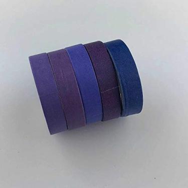 Imagem de Washi Tape - Kit com 5 unidades, Cor WN Blue, 4 metros cada, 0.7cm de espessura