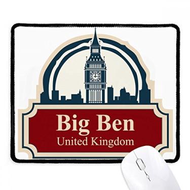 Imagem de Mousepad United Kingdom Country City Big Ben London UK borda costurada tapete de borracha para jogos