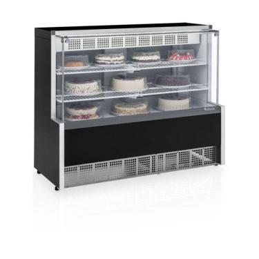 Imagem de Vitrine Refrigerada Gelopar Dupla Função 1,10M Preto Vidro Reto GPEA-110R PR 220v
