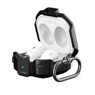 Imagem de Capa capinha case resistente protetora compatível com Samsung Galaxy Buds live/Buds 2/ Buds Pro/Buds FE (preto)