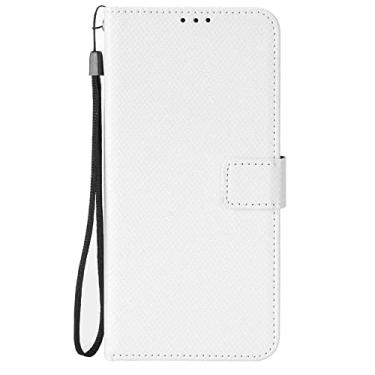 Imagem de Capa de couro adequada para Oukitel C35. Suporte suporte carteira design capa com compartimentos para cartão branco