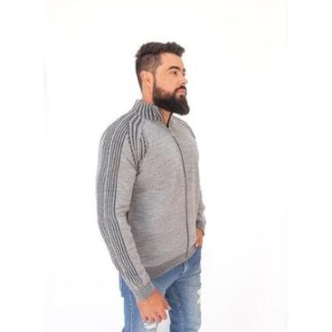 Imagem de Jaqueta Masculina Tricô Lã Mescla Berlim 7175-Masculino