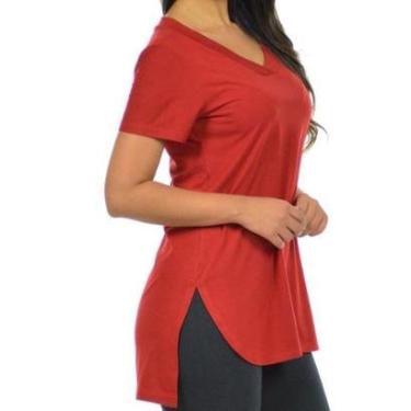 Imagem de Blusa Vesttuario Gola V Longa Camiseta Babylook Mullet Feminina-Feminino