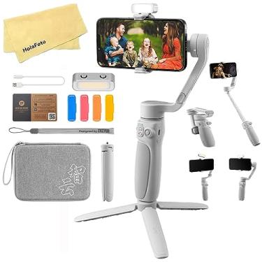 Imagem de Zhiyun Smooth Q4 Combo Gimbal Stabilizer para Smartphone, Gimbal de 3 Eixos para iPhone Android Cellphone, Haste de Extensão Embutida, Portátil e Dobrável, Estabilizador Vlogging, TikTok MoreShot